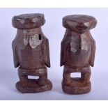 A PAIR OF TRIBAL LOSSO FIGURES Togo. 21 cm x 8 cm.