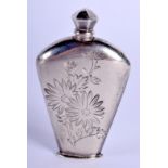 A JAPANESE TAISHO PERIOD SILVER SCENT BOTTLE. 5.5 cm high.