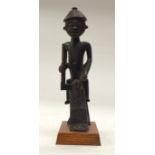 A TRIBAL SENFUO CAVALIER FIGURE. Ivory Coast. 10cm x 15cm x 34cm