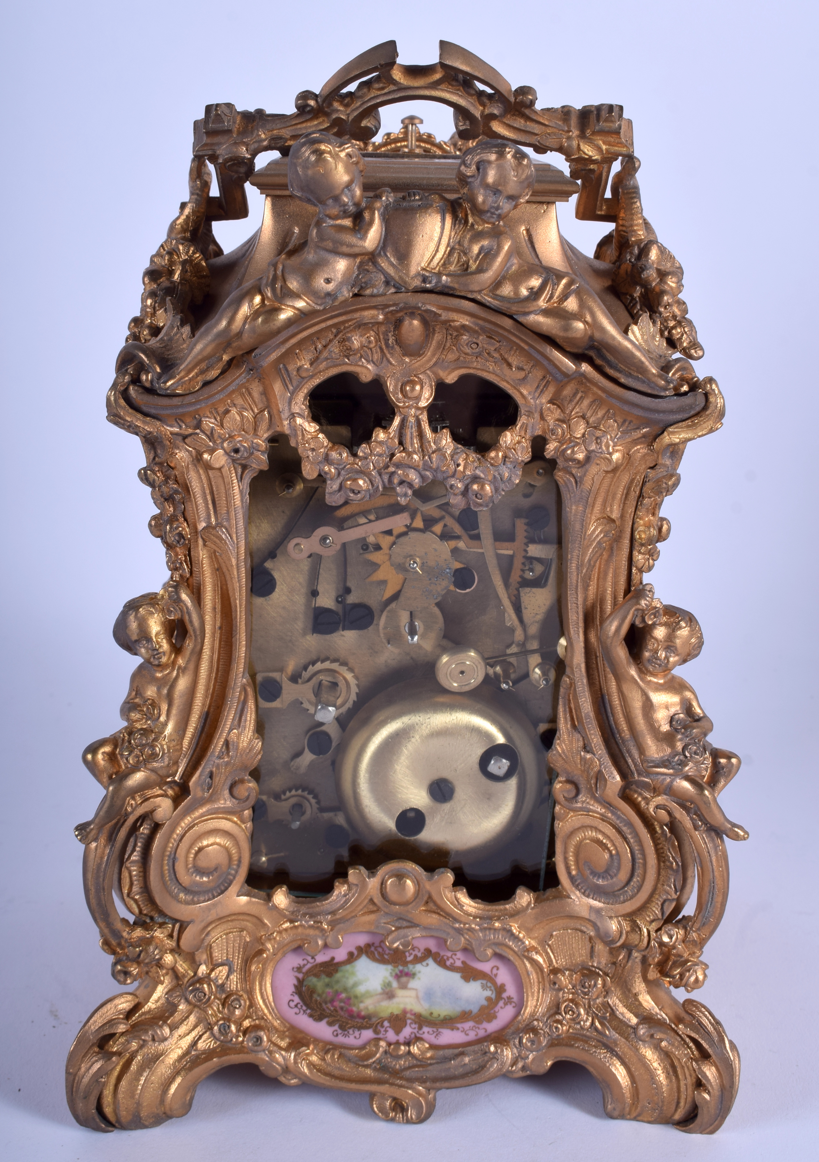 A CONTEMPORARY BRONZE REPEATING CARRIAGE CLOCK. 24 cm high inc handle. - Image 3 of 5