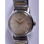 A VINTAGE LONGINES TWO TONE WRISTWATCH. 3.25 cm wide.