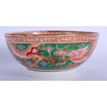 A LATE 19TH CENTURY JAPANESE MEIJI PERIOD KUTANI PORCELAIN BOWL painted with dragons amongst clouds.