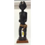 A TRIBAL BAULE SPIRIT SPOUSE FIGURE. Ivory Coast. 15cm x 15cm x 55cm