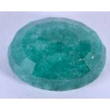 A LOOSE EMERALD. 1.75 cm x 1.25 cm.