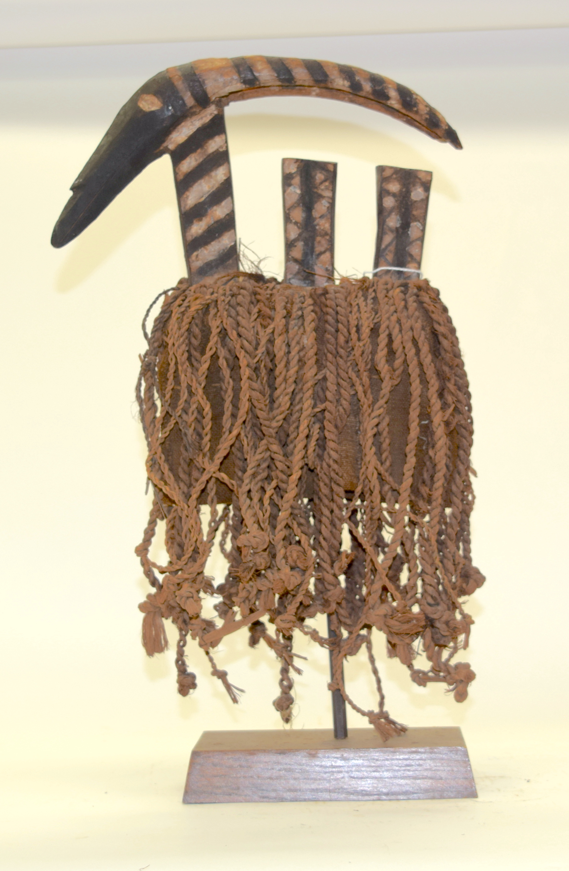 A TRIBAL MOSSI ZAZAIGO (ANTELOPE) HEADDRESS. Burkina Faso. 10cm x 26cm x 46cm