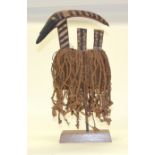 A TRIBAL MOSSI ZAZAIGO (ANTELOPE) HEADDRESS. Burkina Faso. 10cm x 26cm x 46cm