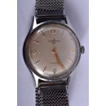 A VINTAGE ULYSSE NARDIN STAINLESS WRISTWATCH. 3.5 cm wide.