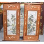 A PAIR OF CHINESE REPUBLICAN PERIOD FAMILLE ROSE PLAQUES Attributed to Wang Ye Ting (1884-1942), pai