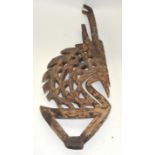 A TRIBAL BAMONA CI WARA MALE HEADDRESS. Mali. 30cm x 13cm x 112cm