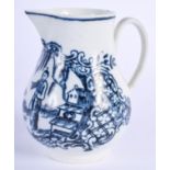 AN 18TH CENTURY LIVERPOOL PHILIP CHRISTIAN’S FACTORY SPARROW BEAK JUG printed with Mother, Child and