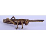 A JAPANESE BRONZE LOCUST. 11 cm wide.