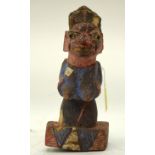 A TRIBAL YORUBA FIGURE. Nigeria. 10cm x 9cm x 23cm