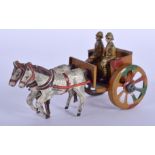 A VINTAGE MILITARY GERMAN TIN PLATE CARRIAGE. 10 cm wide.