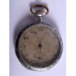 AN ANTIQUE SILVER NIELLO POCKET WATCH. 4 cm wide.