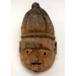 A TRIBAL YORUBA GELEDE MASK. Nigeria. 19cm x 14cm x 36cm