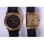 A 1950S 9CT GOLD WRISTWATCH and another. (2)