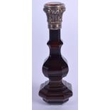AN ANTIQUE CONTINENTAL SILVER AND AGATE SEAL. 7 cm high.
