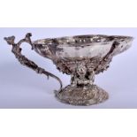 AN 18TH/19TH CENTURY CONTINENTAL SILVER CUP decorated with internal saints and foliage. 337 grams. 1