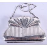 AN ANTIQUE SILVER PURSE. 4 oz. 10 cm x 8 cm.