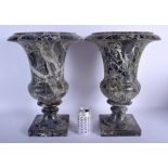 A PAIR OF LATE 19TH CENTURY CLASSICAL GRAND TOUR URNS C1890 After the Antiquity. 45 cm x 30 cm.