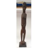 A TRIBAL BAULE STAFF. Ivory Coast. 15cm x 15cm x 88cm