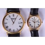 TWO RAYMOND WEIL WRISTWATCHES. 3.25 cm wide. (2)