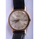 A VINTAGE 9CT GOLD BULOVA WRISTWATCH. 3.25 cm wide.