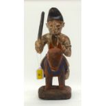 A TRIBAL YORUBA CAVALIER. Nigeria. 14cm x 16cm x 38cm