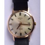 A VINTAGE 9CT GOLD ROTARY WRISTWATCH. 3.25 cm wide.