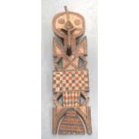 A TRIBAL BWA PLANK MASK. Burkina Faso. 28cm x 25cm x 107cm