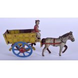 A VINTAGE GERMAN TIN PLATE CARRIAGE. 12 cm wide.