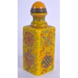 A CHINESE ENAMELLED BEIJING GLASS SNUFF BOTTLE. 8.5 cm high.