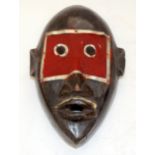 A TRIBAL DAN ZAK PAI MASK. Ivory Coast. 18cm x 9cm x 27cm