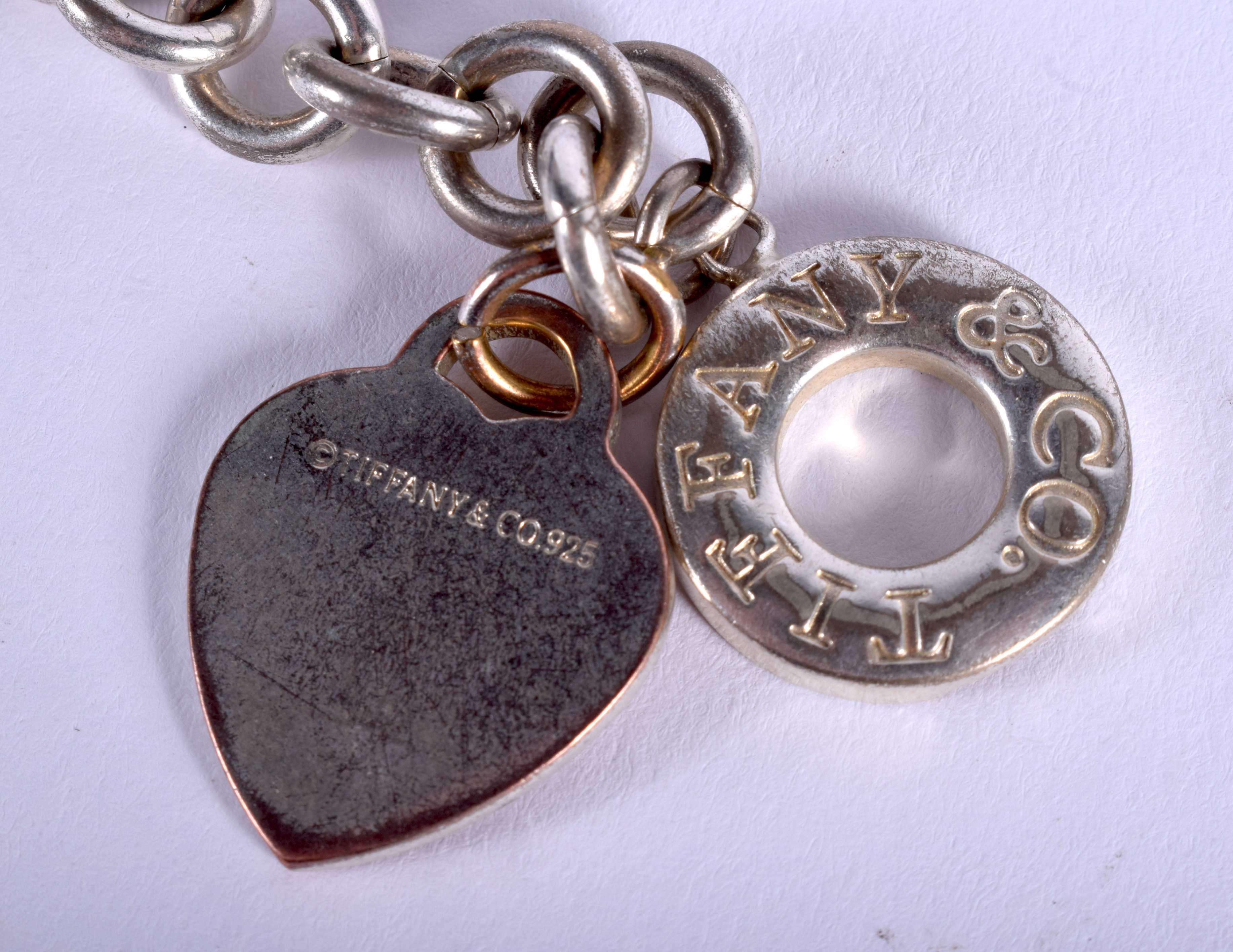 A TIFFANY & CO SILVER NECKLACE and matching bracelet. (2) - Image 3 of 3