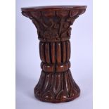 AN EARLY 20TH CENTURY CHINESE CARVED BUFFALO HORN TYPE LIBATION CUP. 12 cm x 7 cm.