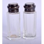 TWO SILVER SCENT BOTTLES. (2)