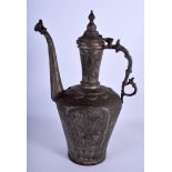 A LARGE 19TH CENTURY ISLAMIC EWER. 43 cm high.