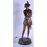 A LOVELY LARGE ART DECO COLD PAINTED BRONZE FIGURE OF THE CIGARETTE SMOKER by Bruno Zach (C1925) mod