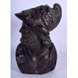 A BRONZE BUST OF A CLASSICAL MALE possibly Grand Tour. 28 cm x 12 cm.