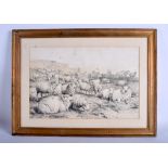 British School (19th Century) Lithograph After Thomas Sidney Cooper, sheep in a landscape.