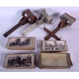 A STEREOSCOPE with viewing cards. (qty)