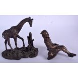 TWO BRONZES. Largest 12 cm wide. (2)
