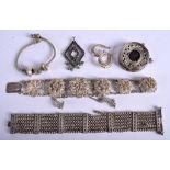 VINTAGE MIDDLE EASTERN SILVER JEWELLERY. 5.6 oz. (qty)