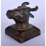 A CHINESE BRONZE SEAL. 3.5 cm square.