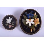 TWO ANTIQUE BROOCHES. Largest 5.5 cm wide. (2)