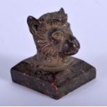 A CHINESE BRONZE CALLIGRAPHY SEAL. 4.5 cm square.