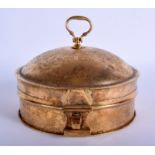 A TURKISH MACUNLUK GILDED TRAVELLING BOX AND COVER. 14.5 cm wide.