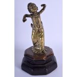 A 19TH CENTURY INDIAN BURMESE BRONZE FIGURE OF A DANCING LADY. Bronze 13 cm high.