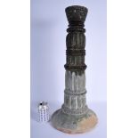 A LARGE 11TH CENTURY INDIAN ISLAMIC CANDLESTICK decorated with motifs. 60 cm x 18 cm.