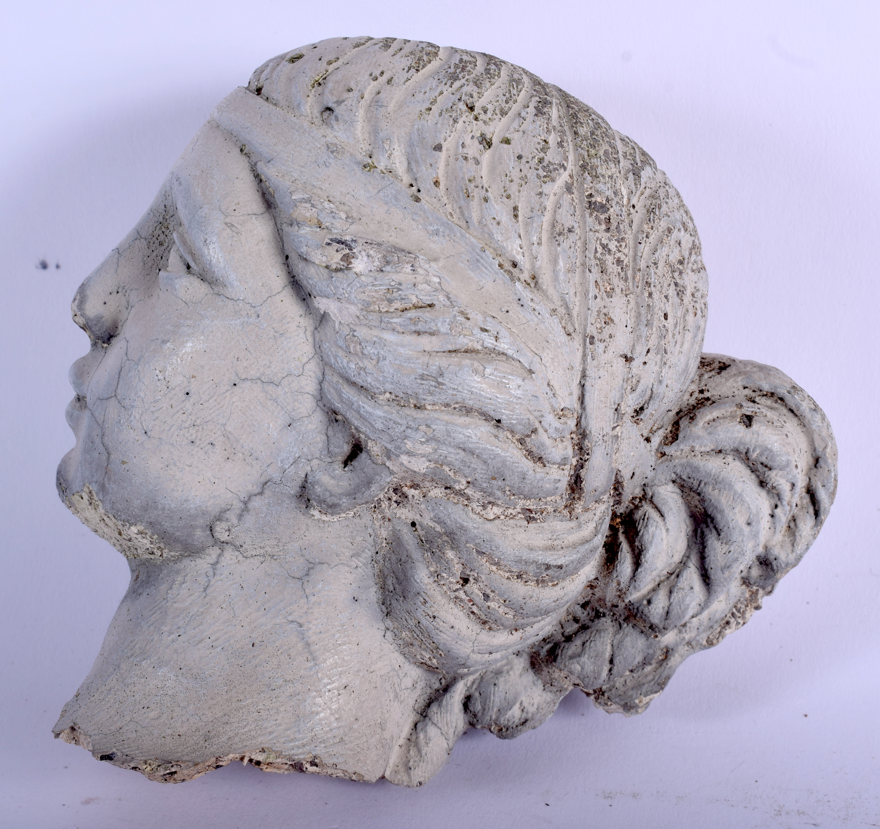 A GRAND TOUR STYLE CLASSICAL HEAD OF A FEMALE. 13 cm x 9 cm. - Image 2 of 3